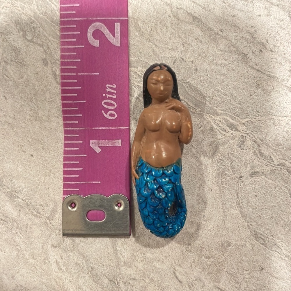 🆓 w any purchase 🧜‍♀️ Unique handmade mermaid bead blue turquoise clay bead